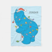 Vintages Keksmonster Weihnachtslicht Fleecedecke (Vorderseite)