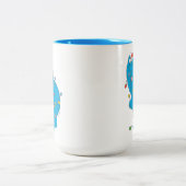 Vintages Keksmonster Weihnachtslicht Zweifarbige Tasse (Mittel)