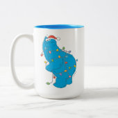 Vintages Keksmonster Weihnachtslicht Zweifarbige Tasse (Links)