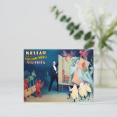 Vintages Kellar Magic Poster Postkarte (Stehend Vorderseite)