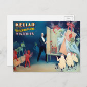 Vintages Kellar Magic Poster Postkarte (Vorne/Hinten)