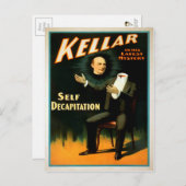 Vintages Kellar Magic Poster Postkarte (Vorne/Hinten)