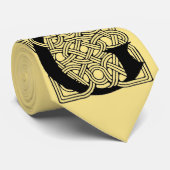 Vintages keltisches Knoten-Monogramm Buchstabeg Krawatte (Gerollt)