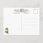 Vintages Keltisches Kreuz und Kleeblätter Postkarte (Rückseite)