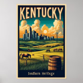 Vintages Kentucky Südliches Erbe Landschaft Poster (Vorne)
