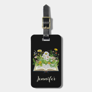 Vintages Kerndesign mit Wildblumen Gepäckanhänger