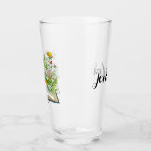 Vintages Kerndesign mit Wildblumen Glas (Links)