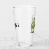 Vintages Kerndesign mit Wildblumen Glas (Rechts)