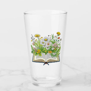 Vintages Kerndesign mit Wildblumen Glas