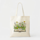 Vintages Kerndesign mit Wildblumen Tragetasche (Vorne)