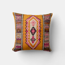Vintages Kilim-Kissen: Handgefertigte gelbe Kissen