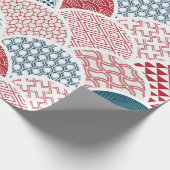Vintages Kimono-Muster Geschenkpapier (Ecke)