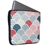 Vintages Kimono-Muster Laptopschutzhülle (Vorne Rechts)