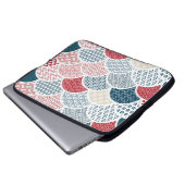 Vintages Kimono-Muster Laptopschutzhülle (Vorne Knopf)