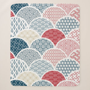 Vintages Kimono-Muster Sherpadecke