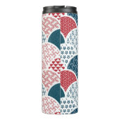 Vintages Kimono-Muster Thermosbecher (Rückseite)