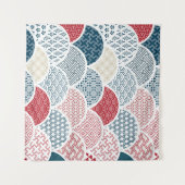 Vintages Kimono-Muster Wandteppich (Vorderseite (Horizontal))