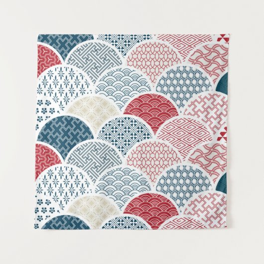 Vintages Kimono-Muster Wandteppich (Vorderseite)