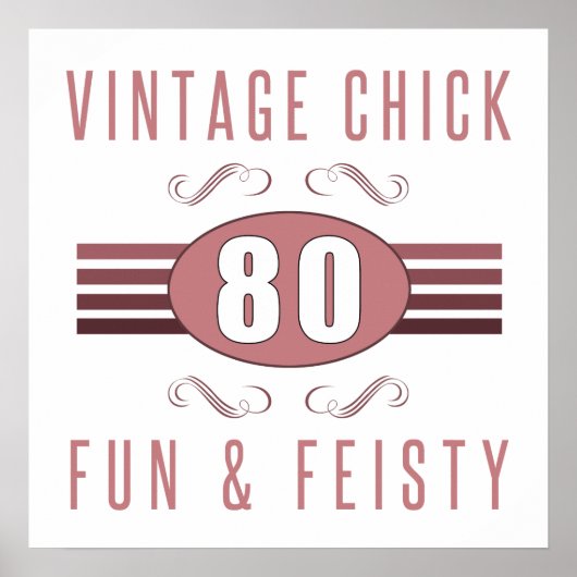 Vintages Kind am 80. Geburtstag Poster (Vorne)