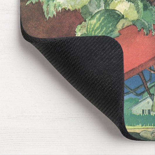 Vintages Kind, Bio Gartenarbeit; Siegesgarten Mousepad (Ecke)