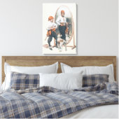Vintages Kind, Boy Pirate, Hund, Spiegel, Bukcanee Leinwanddruck (Insitu (Schlafzimmer))