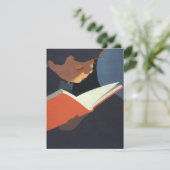 Vintages Kind, das ein Buch aus der Bibliothek lie (Stehend Vorderseite)