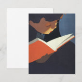 Vintages Kind, das ein Buch aus der Bibliothek lie (Vorne/Hinten)