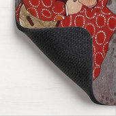 Vintages Kind Harlequin, Musiker spielt Banjo Mousepad (Ecke)