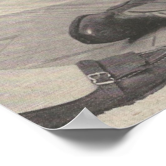 Vintages Kind im Bad Poster (Ecke)