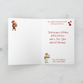 Vintages Kind & Jack Russell Frohe Weihnachten (Innenseite)