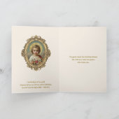 Vintages Kind Jesus florale Religiöse Freundschaft Dankeskarte (Innenseite)