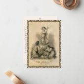 Vintages Kind Jesus kreuzen Gebetskarte Mitteilungskarte (Vorderseite/Rückseite Beispiel)