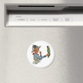Vintages Kind, Junge Pirat Parrot Bird Magnet (In Situ (Geschirrspüler))