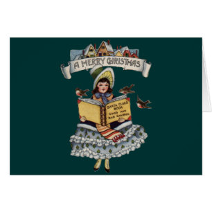 Vintages Kind mit dem Weihnachtsmann buchen