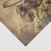 Vintages Kind mit Flügelentkundpapier Seidenpapier (Ausschnitt)