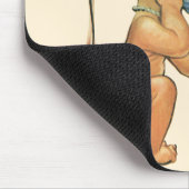 Vintages Kind Niedlich Blond Girl spricht auf Spie Mousepad (Ecke)