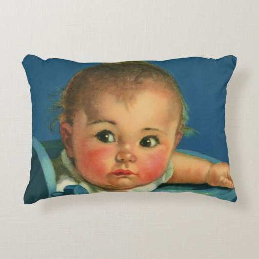 Vintages Kind, Niedliches Baby oder Mädchen im Hoc Dekokissen (Vorderseite)