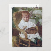 Vintages Kind und Kaninchen Postkarte (Vorne/Hinten)