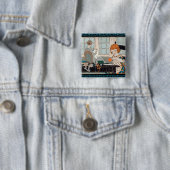 Vintages Kind Valentine Button (Beispiel)