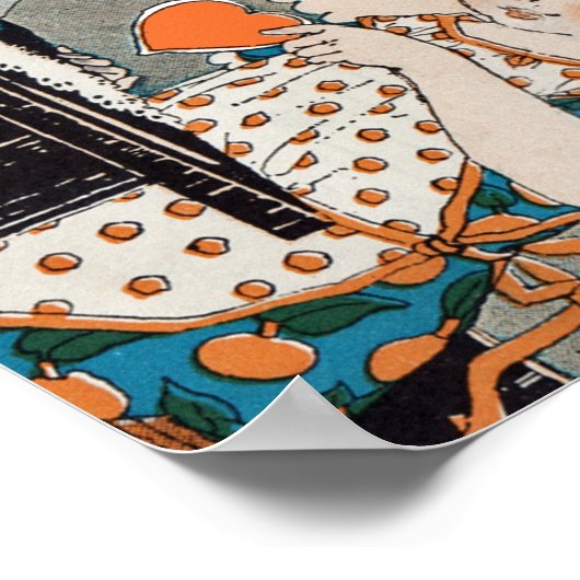 Vintages Kind Valentine Poster (Ecke)