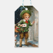 Vintages Kind Weihnachtskarten liefern Geschenkanhänger (Vorderseite)