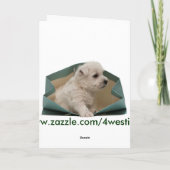 Vintages Kind & Westie wünscht frohe Weihnachten (Rückseite)