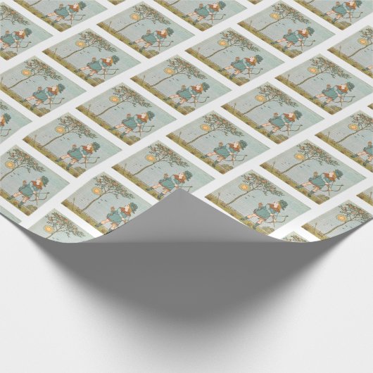 Vintages Kinderbuch Geschenkpapier (Ecke)