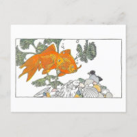 Vintages Kinderbuch Illustration Goldfish