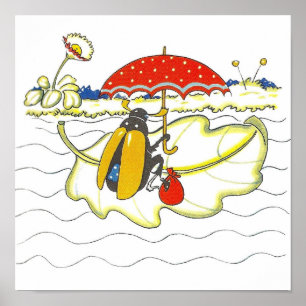 Vintages Kinderbuch Kinderzimmer Art Poster