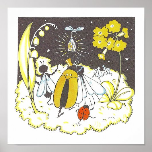 Vintages Kinderbuch Kinderzimmer Art Poster (Vorne)
