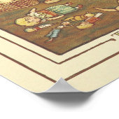 Vintages Kinderbuch Sonnige Illustration Poster (Ecke)