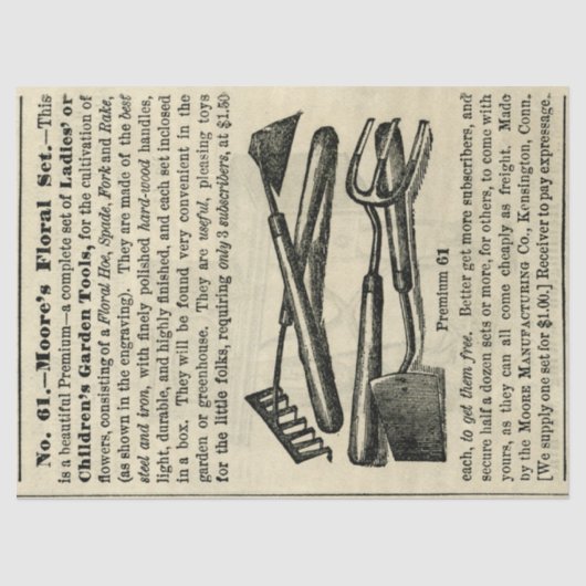 Vintages Kindergarten Set Alte Werbung Seidenpapier (Vorderseite)