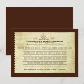 Vintages Kindermenü für Hochzeiten Menükarte (Vorne/Hinten)