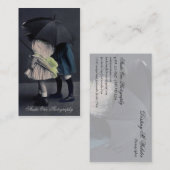 Vintages Kinderöl-Malerei-Foto Visitenkarte (Vorne/Hinten)